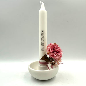 Kerze mit Kerzenhalter „Lieblingsmama“